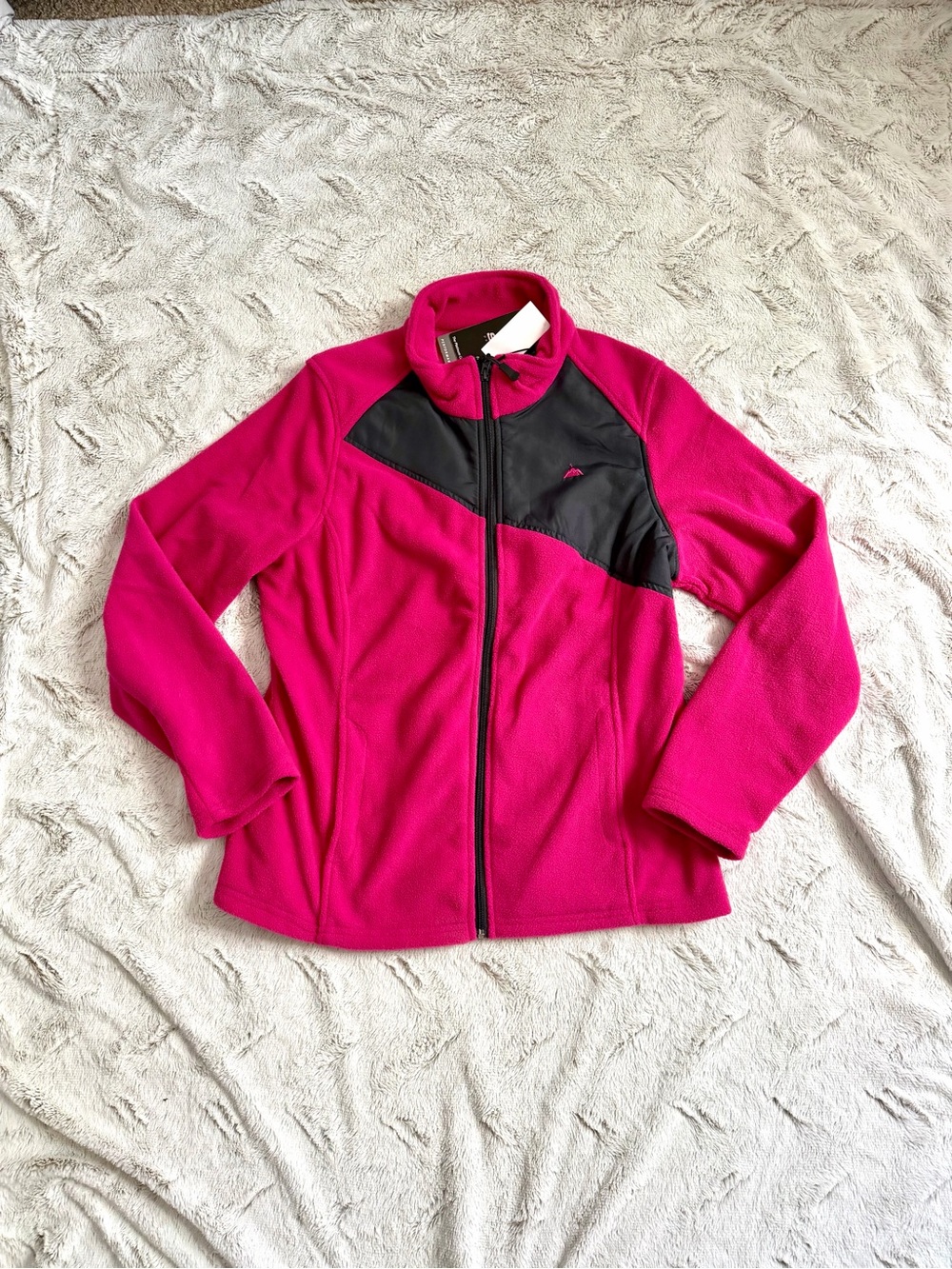 NWT Snozu Platinum Women’s Fleece Jacket XL Pink Black Performance Full Zip